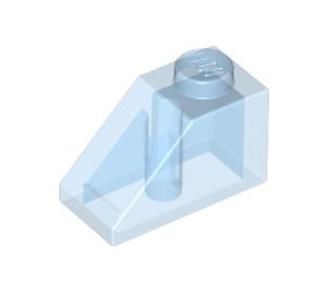 LEGO Bleu moyen transparent Pente 1 x 2 (45°) (3040 / 6270)