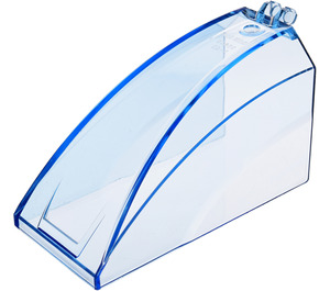 LEGO Transparent Medium Blue Windscreen 4 x 8 x 4 with Hinge (30649)