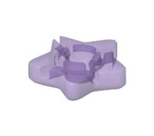 LEGO Läpinäkyvä keskivaalea purppura Clikits 2 x 2 Suuri Tähti jossa Alusta (45464)