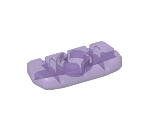 LEGO Transparent Medium Purple Rectangular Clikits Icon with Hole 1 x 3 (51036)