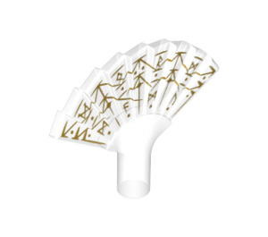 LEGO Transparent Minifigure Fan with Gold (27291 / 93553)