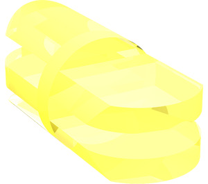 LEGO Transparentes Neongrün Arm Abschnitt Gerade mit 2 und 3 Stubs (3612)