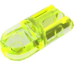 LEGO Transparent Neon Green Arm Section with 2 and 3 Stubs