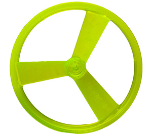 LEGO Transparent Neon Green Bionicle Disk with Triangular Cutouts (56488 / 57813)