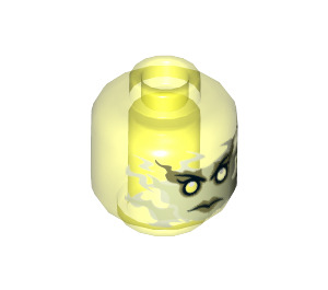 LEGO Transparentes Neongrün Klinge Master Bansha (70737) Minifigur Kopf (Vertiefte feste Noppen) (3626 / 21452)