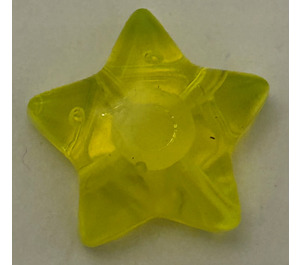 LEGO Transparent Neon Green Clikits 2 x 2 Large Star with Base (45464)