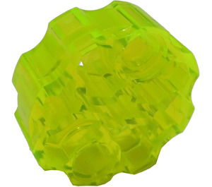 LEGO Transparent Neon Green Connector Round with Pin and Axle Holes (31511 / 98585)
