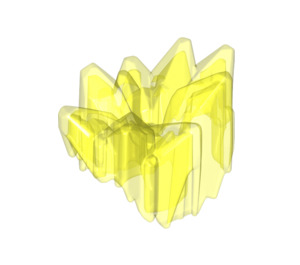 LEGO Transparant Neon Groen Crystal met Pin 3 x 5 x 4 (25534)
