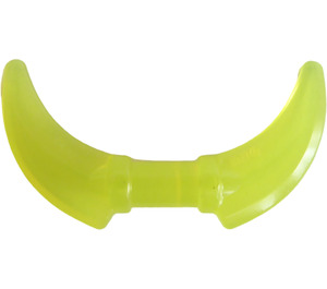LEGO Transparent Neon Green Curved Doubled Bladed Weapon