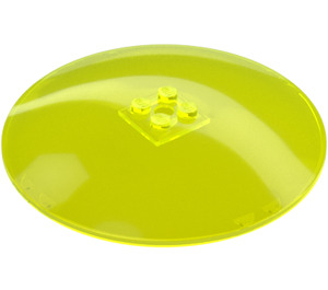 LEGO Verde neón transparente Dish 10 x 10 (Espigas sólidas) (35326 / 51373)