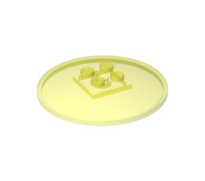 LEGO Transparant Neon Groen Dish 6 x 6 (Holle Studs) (44375 / 45729)