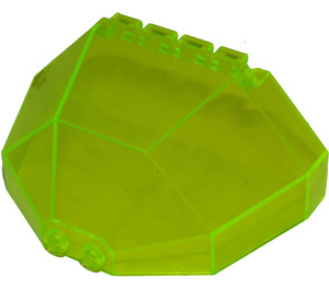 LEGO Transparentes Neongrün Vorderseite Octagonal oben (6084)