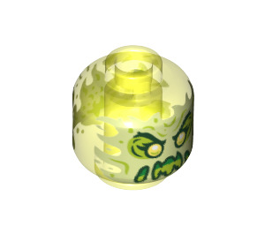 LEGO Transparent Neon Green Ghost Head (Recessed Solid Stud) (3626 / 56283)