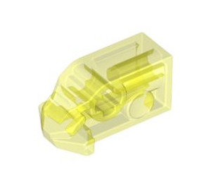 LEGO Gjennomsiktig neon grønn Hode/Bakside med Kryss H. 2007 (57536)