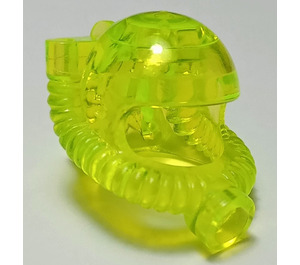 LEGO Przezroczysta neonowa zieleń Kask z Wąż gumowy I Mouthpiece (30038 / 30243)