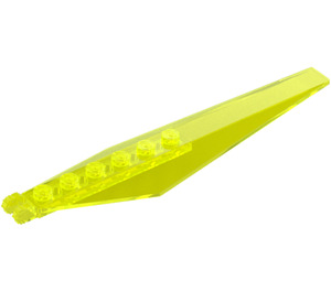 LEGO Verde neon trasparente Cerniera Piastra 1 x 12 con Angolato Lati e Tapered Ends (53031 / 57906)