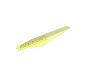 LEGO Transparant Neon Groen Scharnier Plaat 1 x 12 met Angled Sides en Tapered Ends (53031 / 57906)