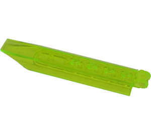 LEGO Vert néon transparent Charnière assiette 1 x 8 avec Angled Côté Extensions (Assiette ronde en dessous) (14137 / 30407)