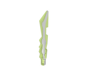 LEGO Transparentes Neongrün Ice Schwert mit Marbled Weiß (11439 / 21548)