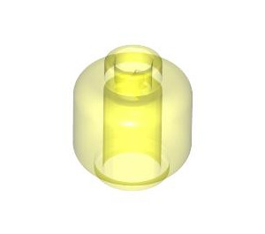 LEGO Transparent Neon Green Minifigure Head (Safety Stud) (3626 / 88475)