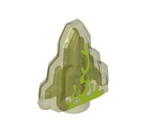 LEGO Transparant neon groen Moonstone met Swamp Gas Decoratie (10178 / 10545)