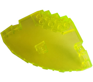 LEGO Transparant Neon Groen Paneel 10 x 10 x 2.3 Kwart Saucer Top (30117 / 30320)