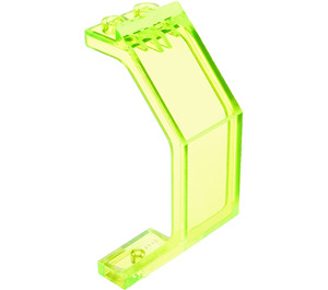 LEGO Transparent Neon Green Panel 3 x 2 x 6 Angled (2466 / 30226)