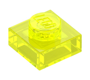 LEGO Transparent Neon Green Plate 1 x 1 (3024 / 30008)