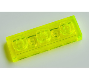 LEGO Verde neón transparente Placa 1 x 3 (3623)