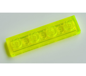 LEGO Transparant neon groen Plaat 1 x 4 (3710)