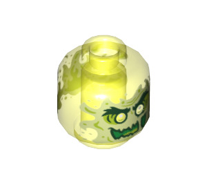 LEGO Transparent Neon Green Possessed Scott Francis Minifigure Head (Recessed Solid Stud) (3626 / 66666)