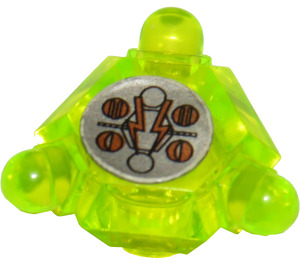 LEGO Transparent Neon Green Rock with Copper Bolts Sticker (30213)