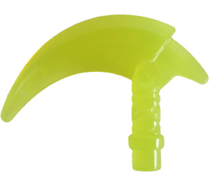 LEGO Transparent Neon Green Scythe with Hook