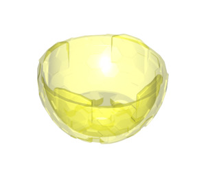 LEGO Vert Néon Transparent Sphere Demi avec Hexagons (13754)