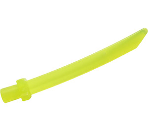 LEGO Transparent Neon Green Sword with Square Crossguard