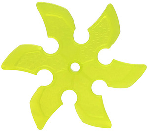 LEGO Transparent Neon Green Throwing Star with Hole (41125)