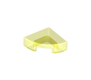 LEGO Vert néon transparent Tuile 1 x 1 Trimestre Cercle (25269 / 84411)