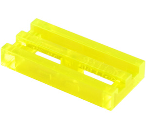 LEGO Vert néon transparent Tuile 1 x 2 Grille (avec Bottom Groove) (2412 / 30244)