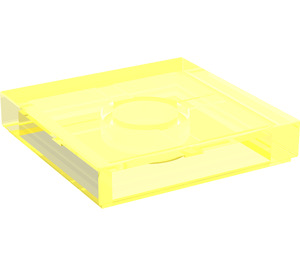 LEGO Transparentes Neongrün Fliese 2 x 2 mit Nut (3068 / 88409)