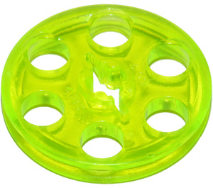 LEGO Transparent Neon Green Wedge Belt Wheel (4185 / 49750)