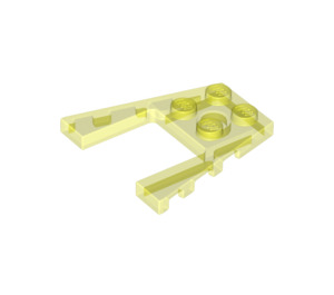 LEGO Transparent Neon Green Wedge Plate 4 x 4 with 2 x 2 Cutout (41822 / 43719)