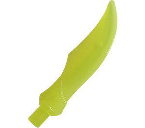 LEGO Transparent Neon Green Wide Blade Curved Sword