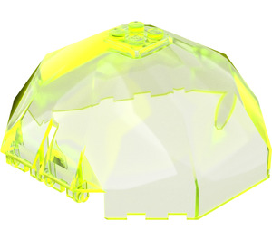 LEGO Transparent Neon Green Windscreen 10 x 10 x 4 Octagonal Canopy (2598 / 83897)