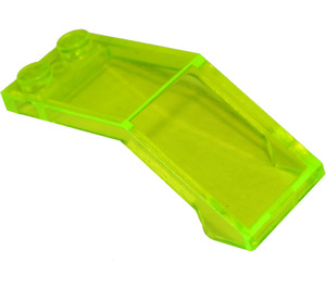 LEGO Transparent Neon Green Windscreen 2 x 5 x 1.3 (6070 / 35271)