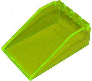LEGO Transparent Neon Green Windscreen 6 x 4 x 2 Canopy (4474)
