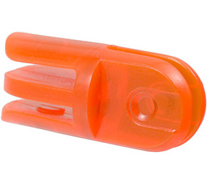 LEGO Transparentes neonrötliches Orange Arm Abschnitt mit 2 und 3 Stummel (30015)