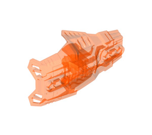 LEGO Transparentes Neonrot-Orange Armor 5 x 8 x 3 mit Vents und Ball Socket (92215)