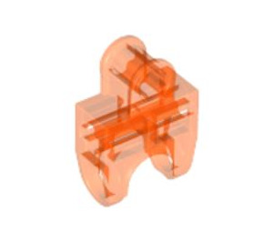 LEGO Orange rougeâtre néon transparent Balle Connecteur avec Perpendiculaire Axleholes et Vents et fentes latérales (32174)