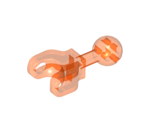 LEGO Transparant Neon Roodachtig Oranje Kogelgewricht met Bal Socket (90611)