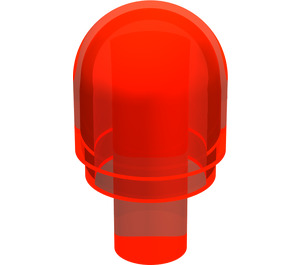 LEGO Transparant Neon Roodachtig Oranje Staaf 1 met lichte dekking (29380 / 58176)